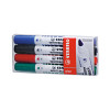 Marc. Pizarra, Plan, Punta Biselada 1.0-5.0 mm, Estuche x 4 Unds. Azul, Negro, Rojo, Verde